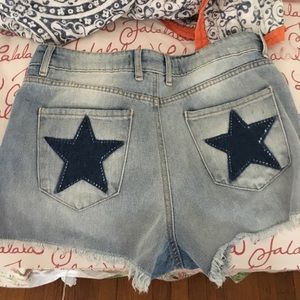 Designer Jean shorts w stars v Americana add👢👢